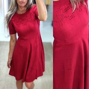 Vintage Cranberry Fit & Flare